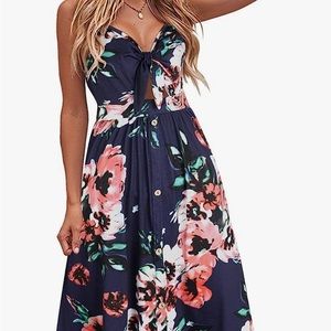 Amazon brand black and floral dress